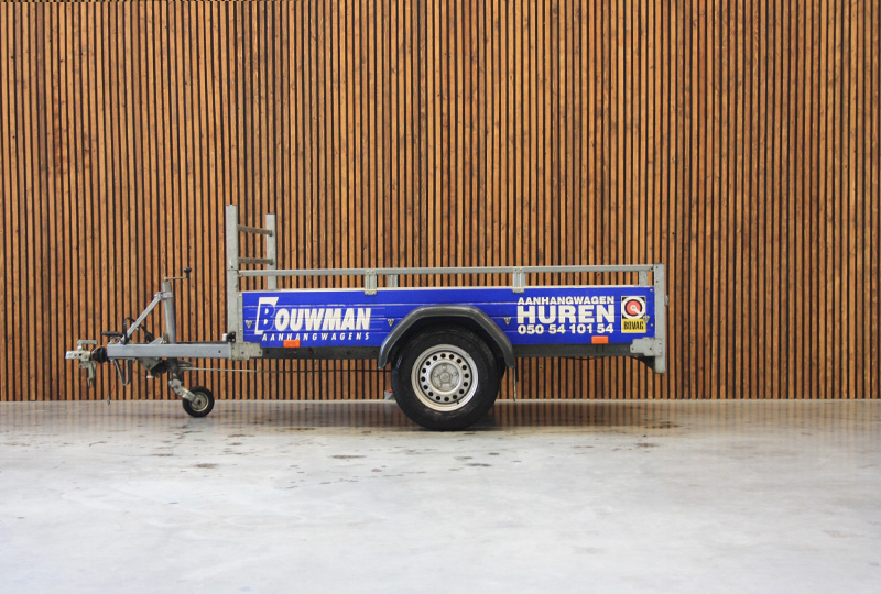 Enkelas open huren bij Bouwman Aanhangwagens
