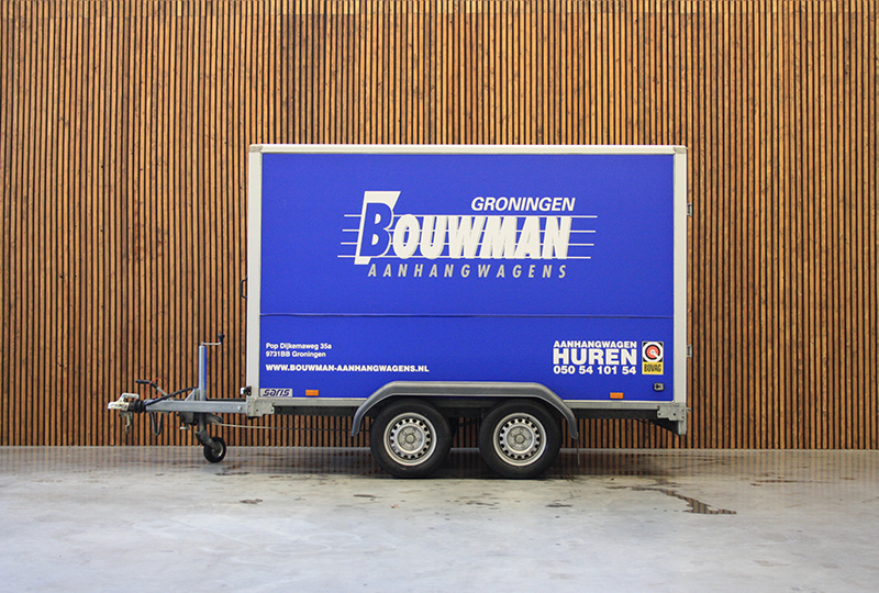 Tandem gesloten huren bij Bouwman Aanhangwagens